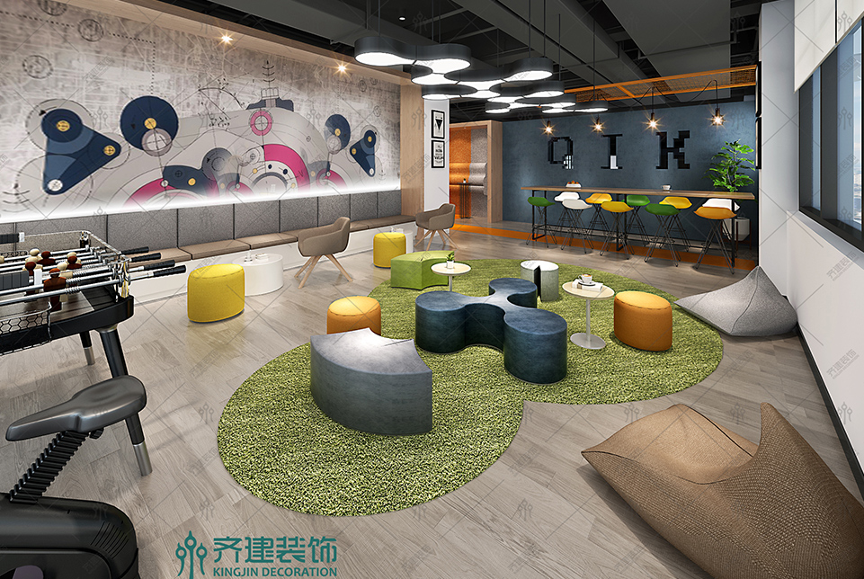 上?？靷}(cāng)智能科技辦公文娛室裝修設(shè)計(jì)效果圖